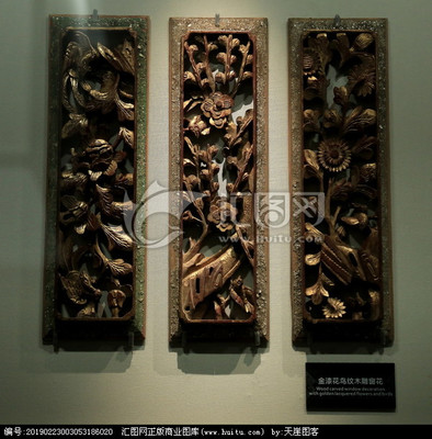 匠心独运 木雕金漆花鸟窗花与根雕艺术的东方意蕴