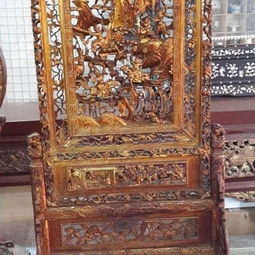 清代描金精品木雕屏镜 根雕艺术中的静谧瑰宝